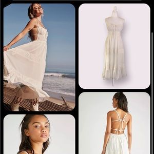 Free People Intimately Taking Sides Maxi Size Large NWT IVORY